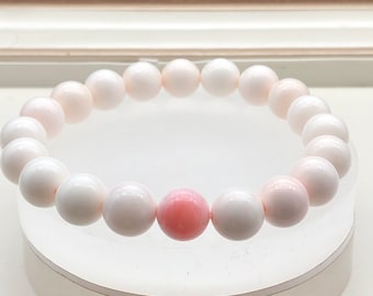10.3mm,Rare,natural,coral queen,light pink coral Bracelet,crystal jewelry,healing stone,better mood,beauty,gift for her