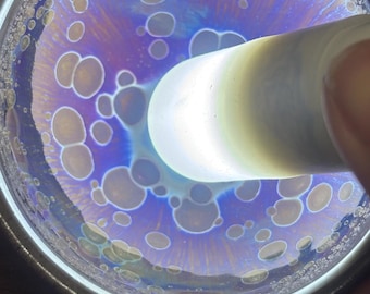 Handmade Jianzhan tea cup • Purple & Golden Moon Change yaobian  • One of a Kind Matcha Tea Bowl, wellness lifestyle, gift for her