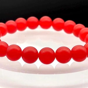 Premium,Red south agate bracelet, baoshan agate,Matt finish,prosperity,healing jewelry,gift for her him