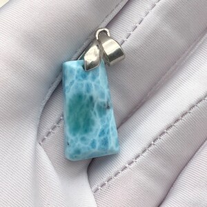 Larimar pendant,Dominican Republic, larimar gemstone pendant-anti stress, Gift for her, him