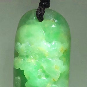 Rare,green jade pendant,landscape,Burmese jadeite,jade pendant,jade Jewelry,fengshui,healing,wealth,gift for her,him
