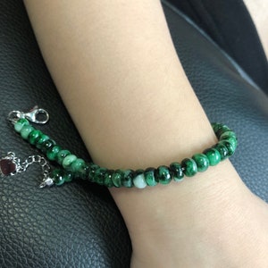 Green jadeite bracelet,Burmese jade jewelry,green jadeite,180-220mm length,gift for her,wealth