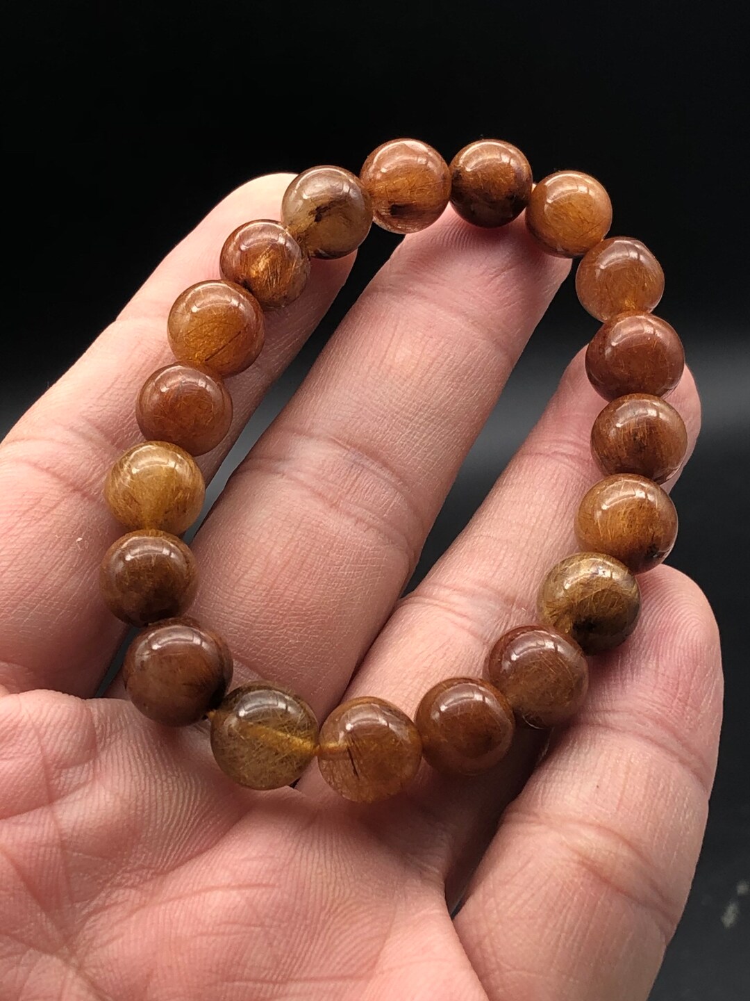 Premium,rutilated Quartz,bracelet, King of Crystal,jewelry, Copper Rutile Quartz Bracelet
