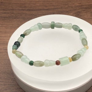 5 mm, Mix Perlen, Jadeit Armband, Jadeit Armband, Schmuck, Erbstück, Schmuck, Geschenk