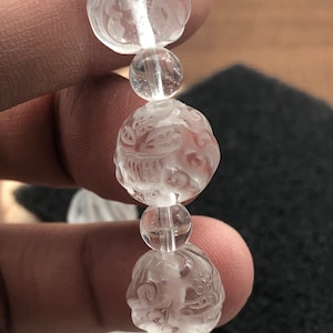 fairy fox, white crystal bracelet,quartz, lucky charm,charging crystal,manifest,charm,attraction,block emf, gift for her