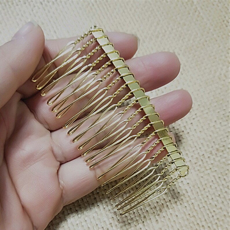 5Pcs 20Teeth 37x75mm Antique Bronze Hair Comb Silver Tone Hair Comb Gold Tone Hair Comb Black Hair Comb Wedding Bridal Hair Comb