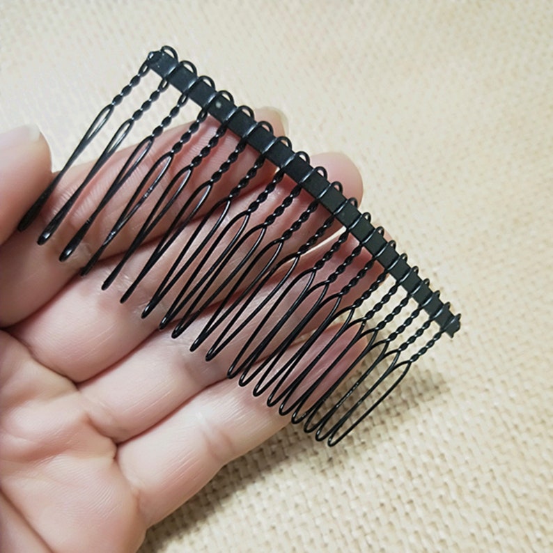 5Pcs 20Teeth 37x75mm Antique Bronze Hair Comb Silver Tone Hair Comb Gold Tone Hair Comb Black Hair Comb Wedding Bridal Hair Comb
