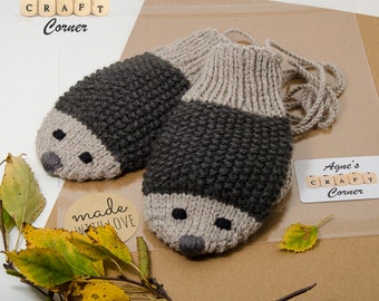 Guantes de invierno - guantes de bebé - guantes de punto - los guantes de erizo