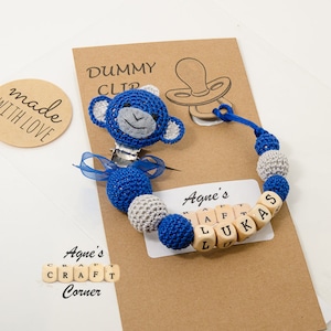 Personalisiertes Baby Geschenk - Baby Shower Geschenk - Schnuller Clip - Schnuller Clip