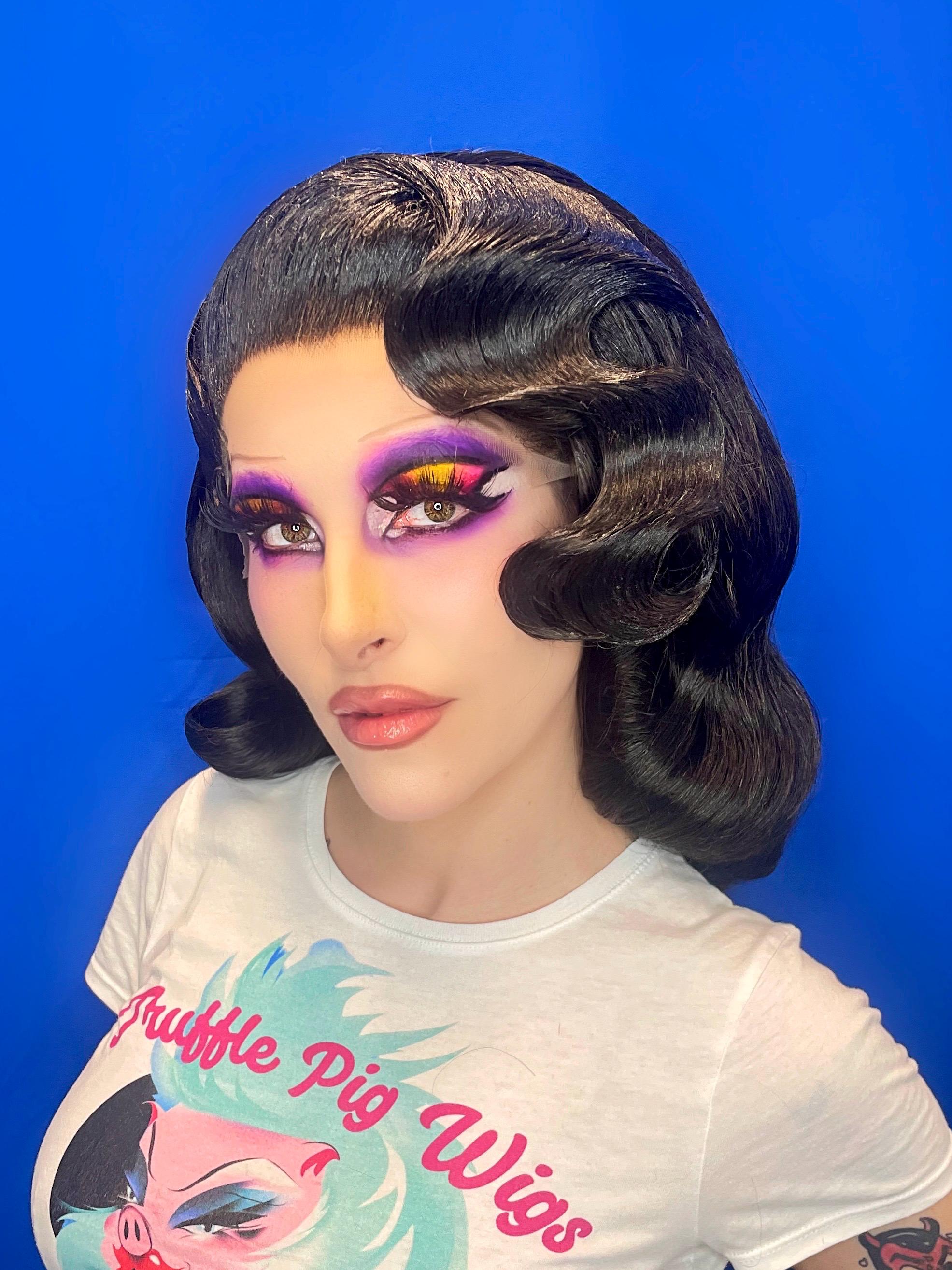 Peluca Corta Rizada Rubio Claro Para Mujer | Estilo Hollywood Diva Para Carnaval Y Halloween | Marca Wig Me Up