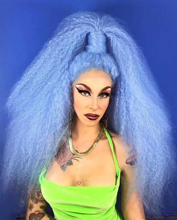 Nieuw Custom Huge Crimped Volume Lace Front Drag Queen Wigs | Etsy WB-81