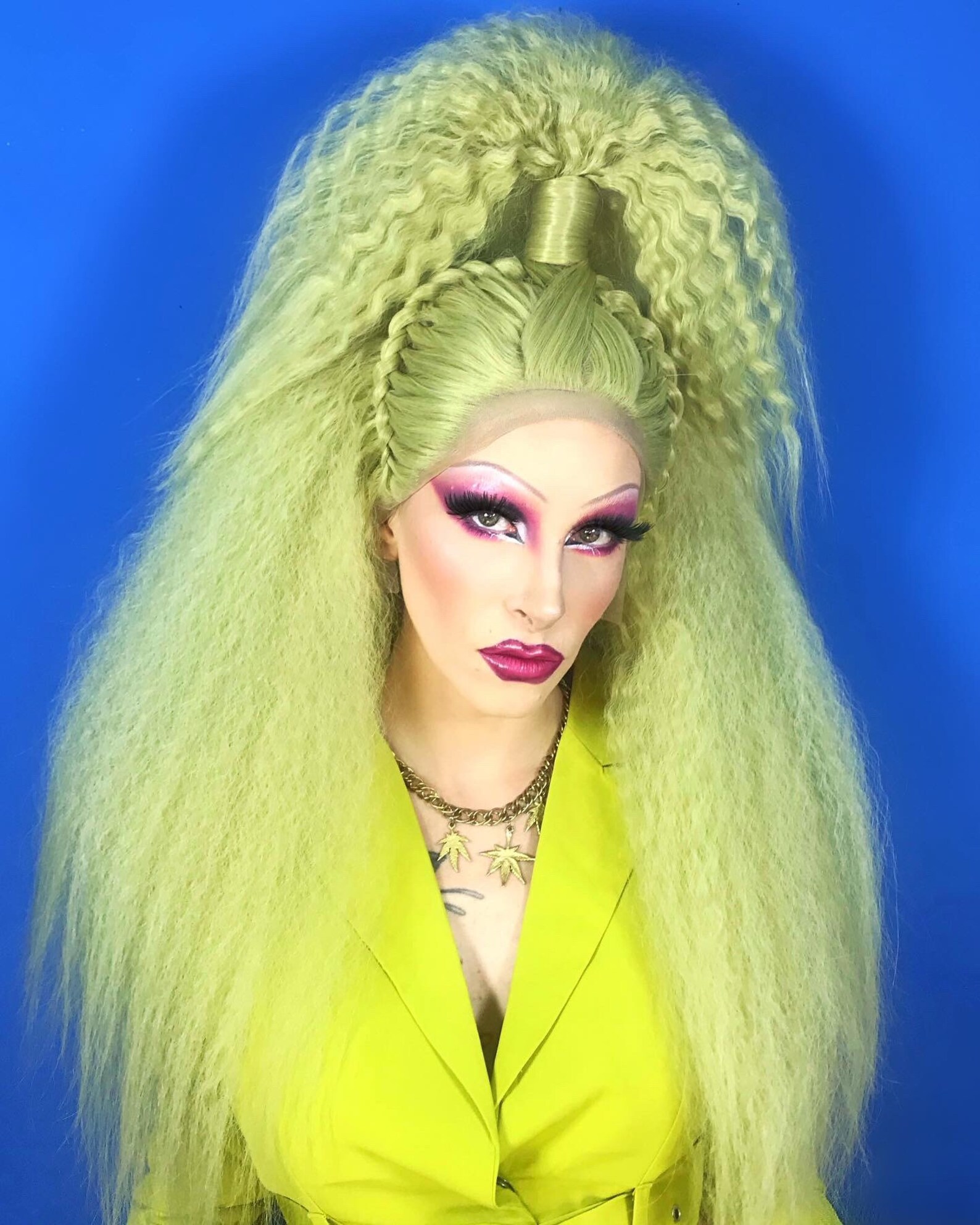 Custom HUGE Crimped Volume Lace Front Drag Queen Wigs Etsy