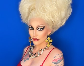 Double Stacked Diva UpDo - Custom Drag Queen Lace Front Wig