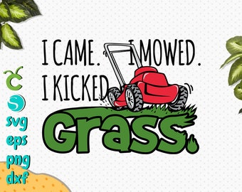 Funny Cutting Grass Etsy