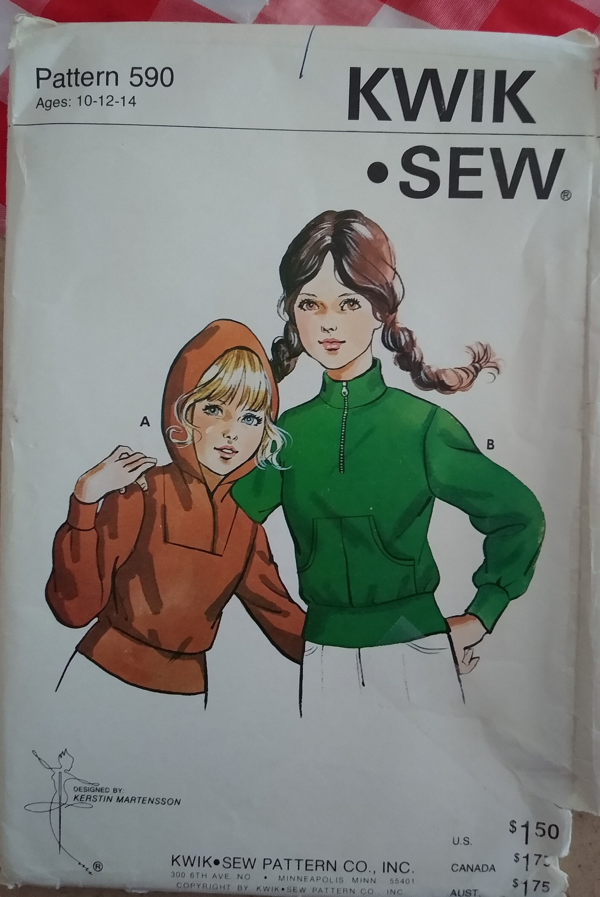 Girls Jacket Pattern Kwik Sew 590 Ages 10 12 14 Etsy