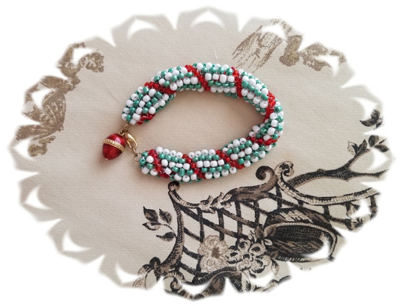 Bracelet with Christmas Colors