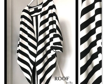 Black white cardigan, Fashion cardigan, Stripe cardigan - amazing outfit