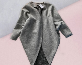 Gray Wool Cardigan – Stylish, Warm, and Versatile Garment! Warm wool Winter Cardigan, Wool Sweater for Women, Coziness and Warmth Cardigan