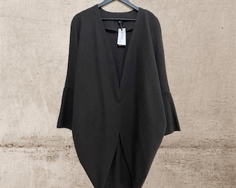 Wool Cardigan: Brown Knit Sweater, Evening Wear