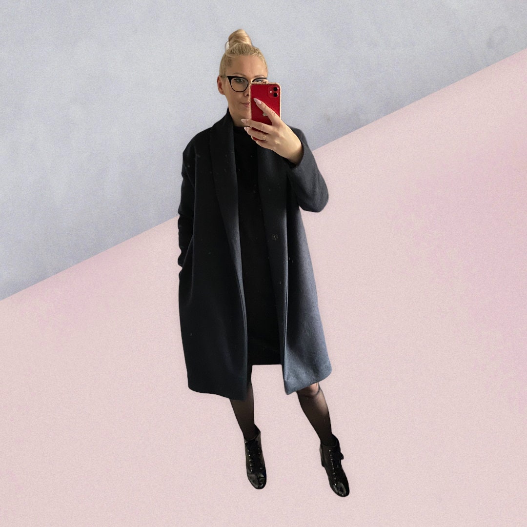 minimalist wool coat