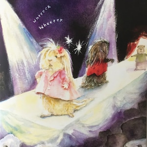 The Cavy Catwalk, Guinea Pig Greeting Card