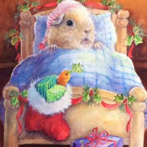 La mañana de Navidad de Paddington. Un conejillo de indias se despierta en su acogedor dormitorio y descubre que Papá Noel ha venido y le ha dejado un montón de regalos.