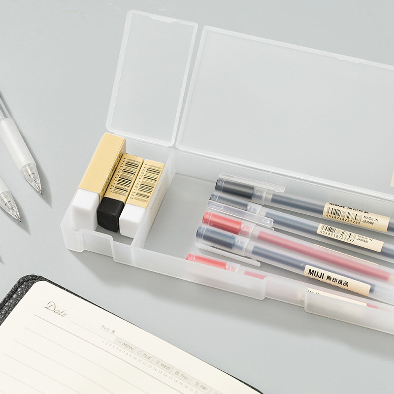 MUJI PP Pen Case S/l/two Compartment Japan Stationary Etsy Australia