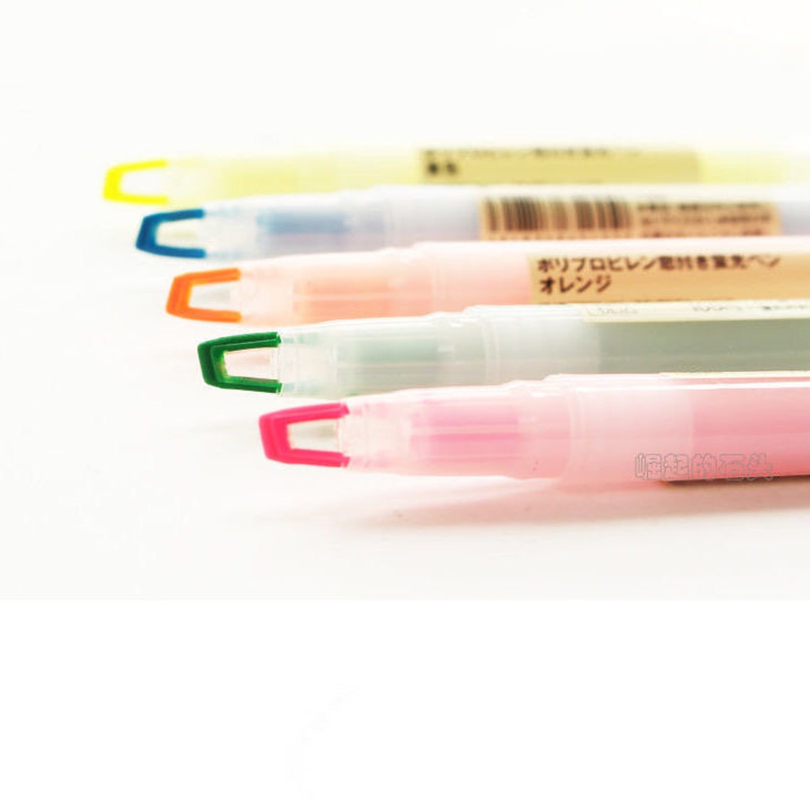 MUJI Window Highlighter Cap Type Double Ends Knock Type Etsy