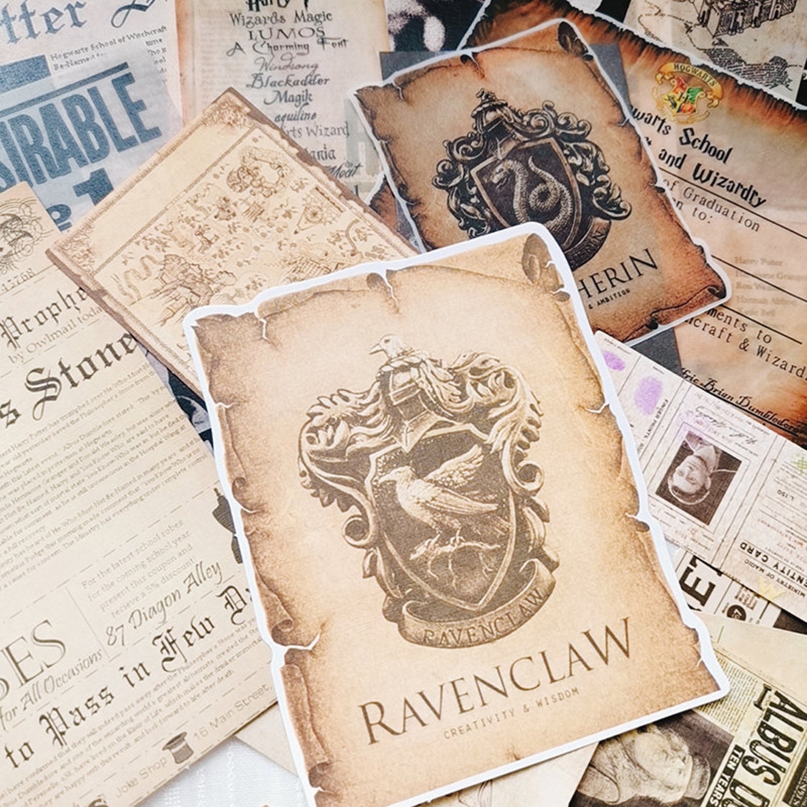 45 pc Harry Potter Theme Scrapbooking Papers Background | Etsy