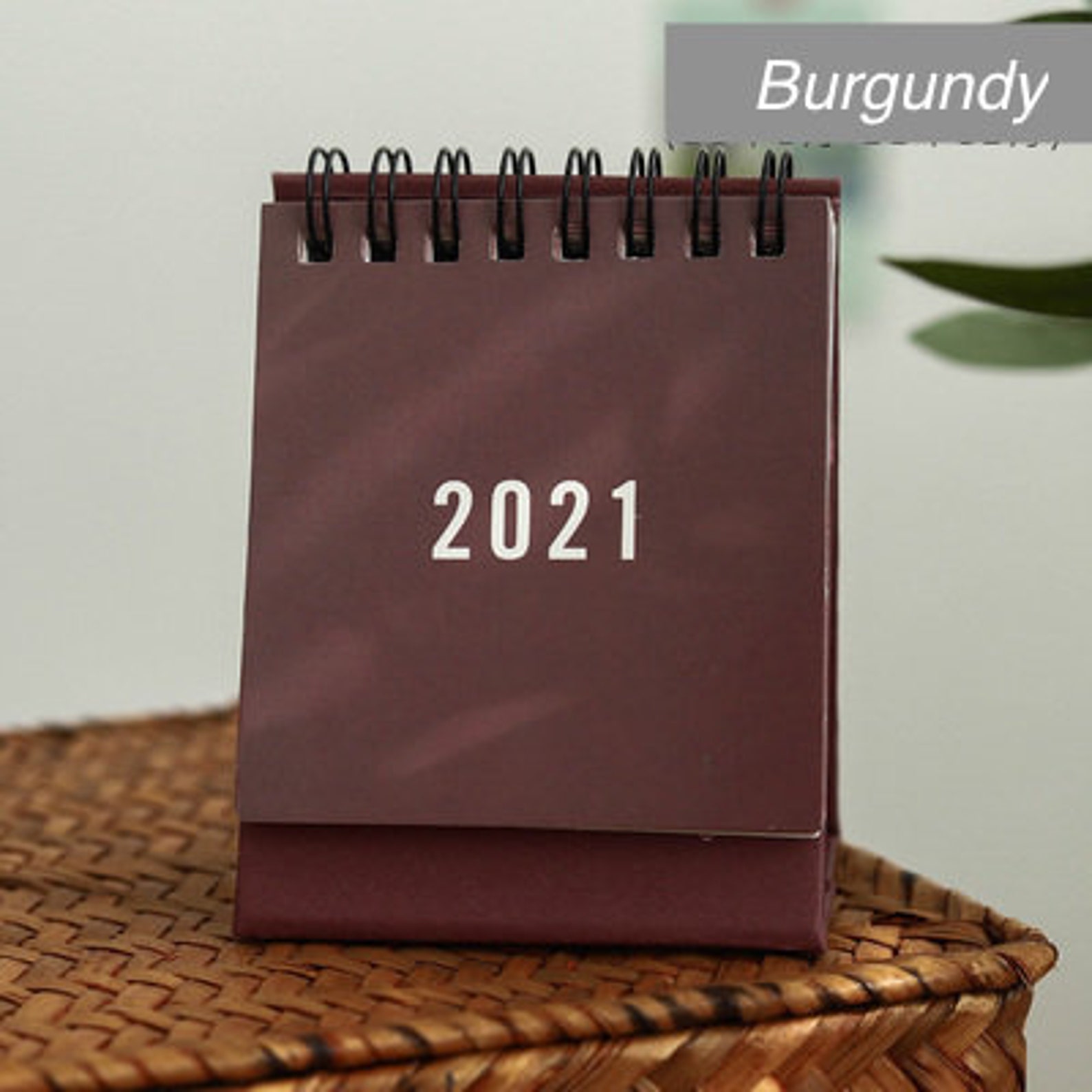 2021 Mini Calendar MUJI Style Pure Color Simple Design Etsy