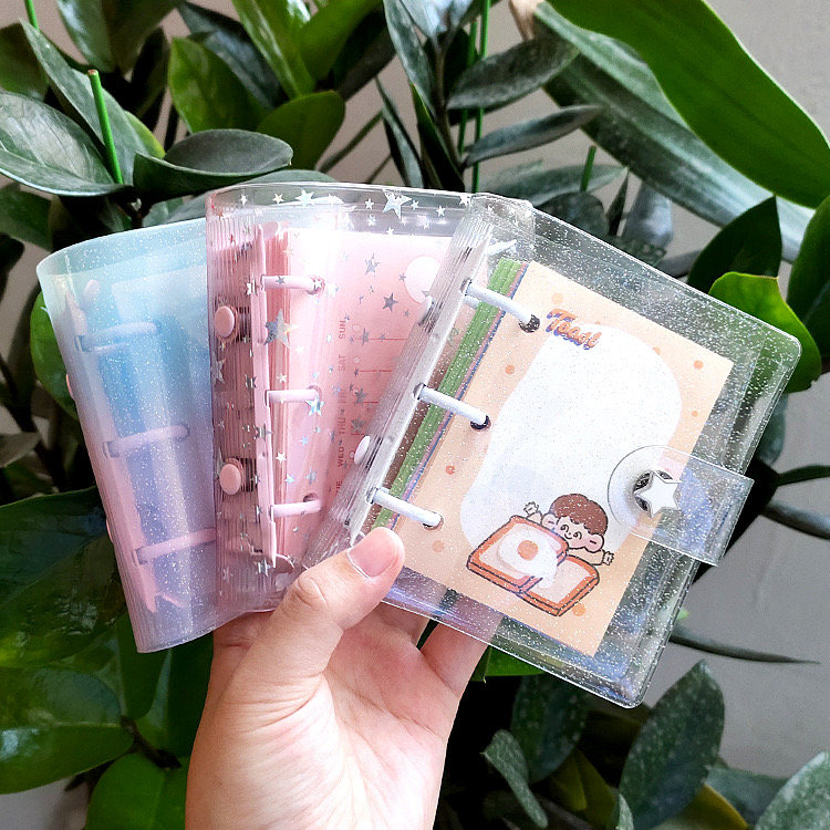 Korean Mini Binder, 3 Rings, DIY PVC Binder, Empty Clear Binder
