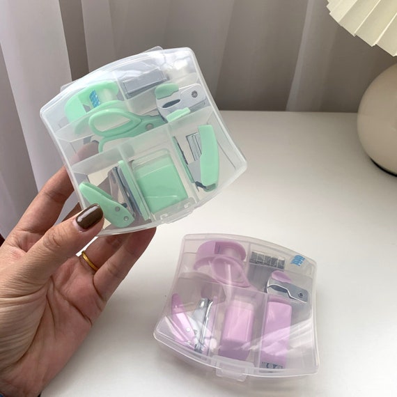 7 pc Mini Office Kit Stationary Set Light Green Mini Etsy