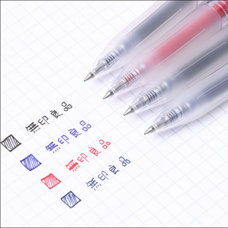 OLD MUJI Gel Ink Click Ballpoint Pen / Refill 0.5mm Black Etsy UK