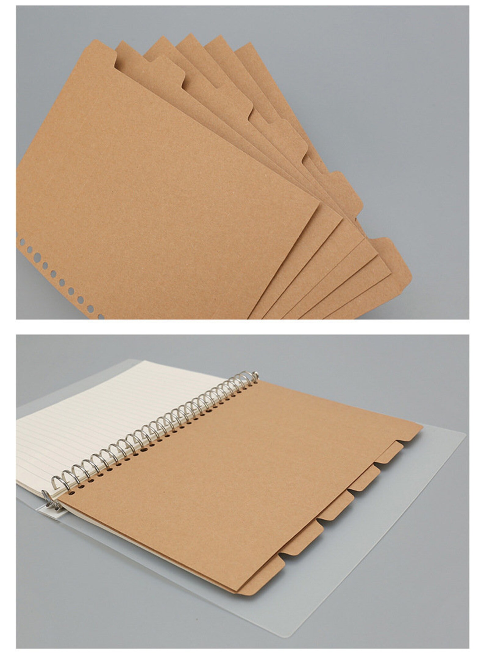 A5/B5 Binder Divider Accessary Kraft Divider Pocket Divider Etsy