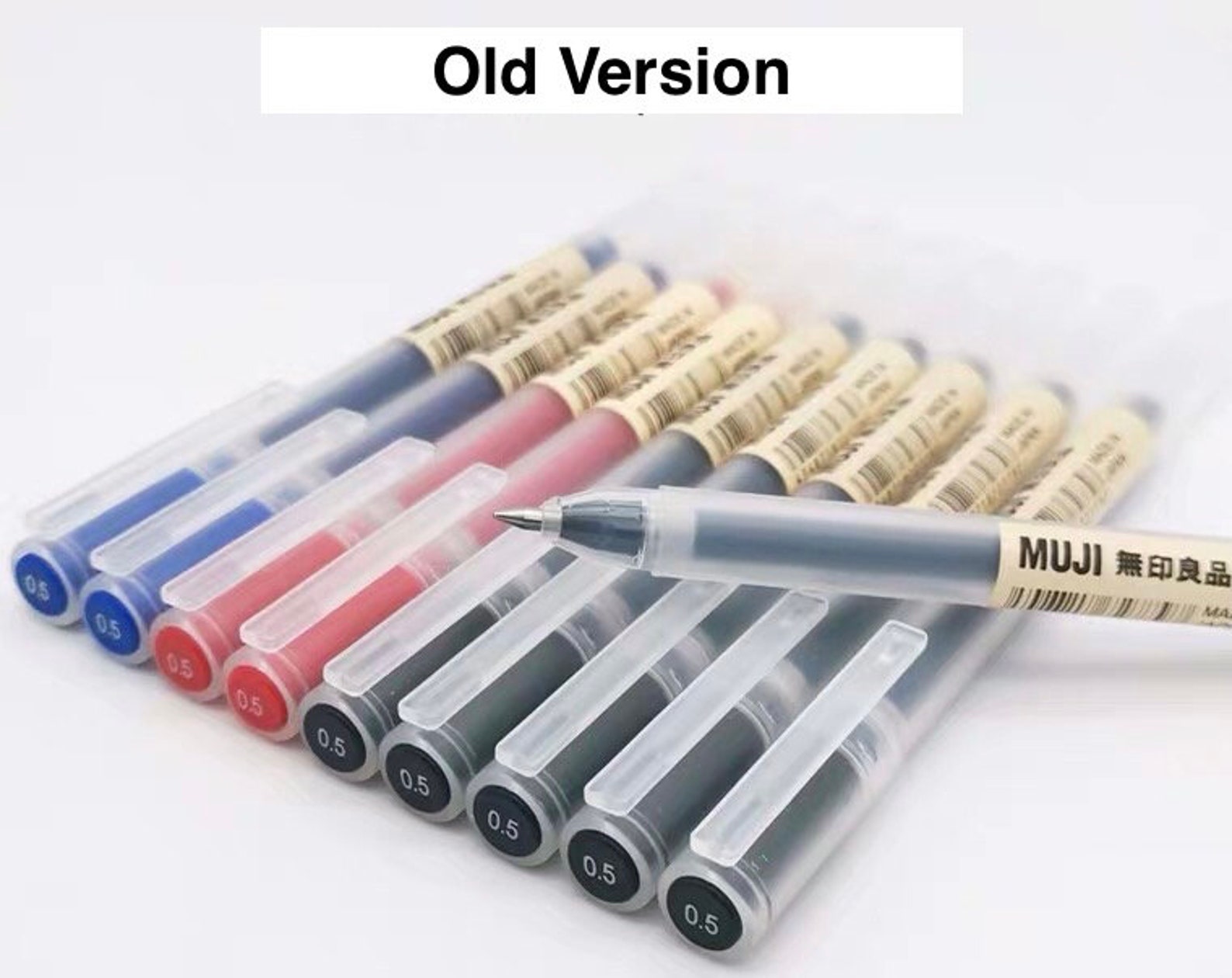 OLD MUJI Gel Ink Ballpoint Pen / Refill 0.5mm Black Gel Etsy