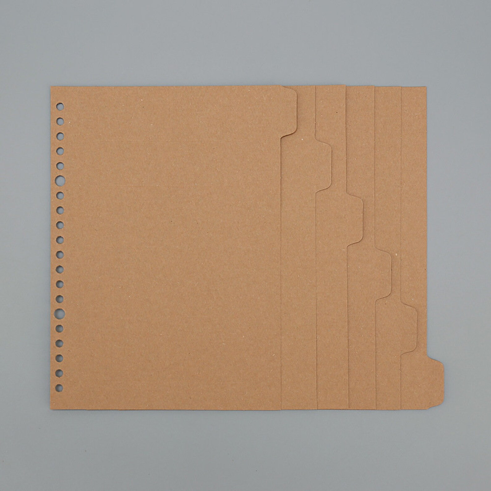 A5/B5 Kraft Paper Binder Divider 6 pc Kraft Index Page 20 Etsy