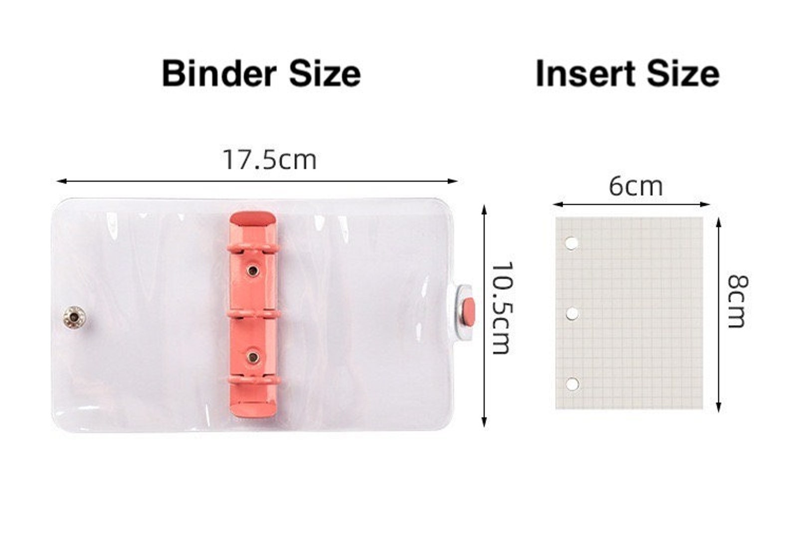 3 Ring Mini Binder Korean Style Clear Binder DIY Cute Etsy