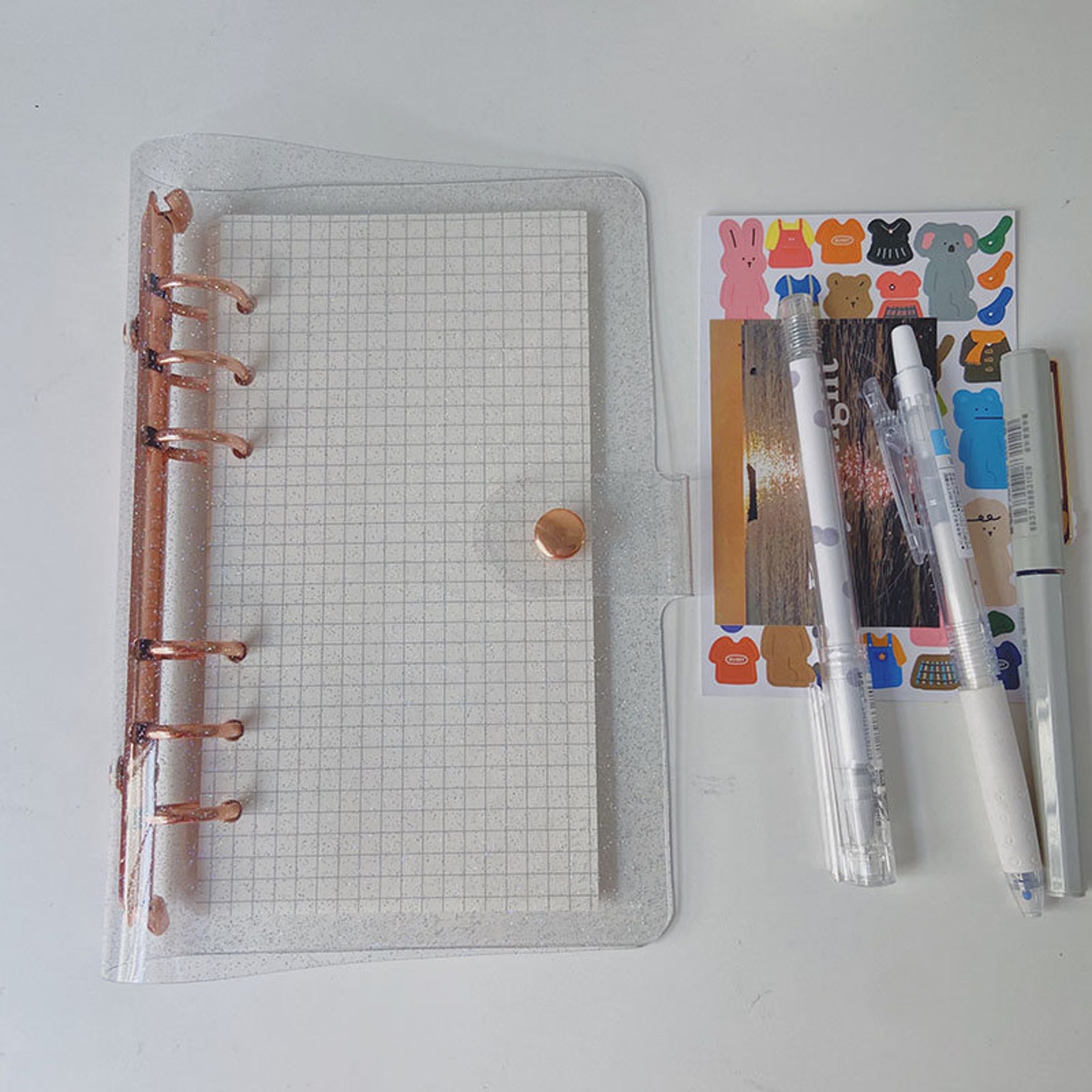 A5/A6 Clear Binder PVC Binder Transparent Binder Gold Ring Etsy UK