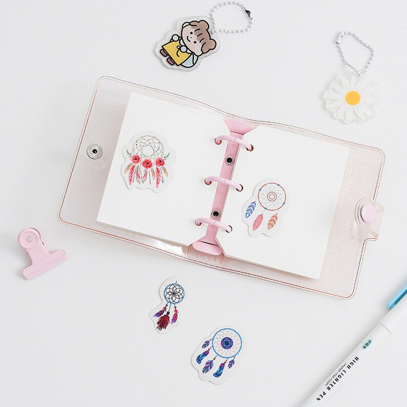 3 Ring Mini Binder Korean Style Clear Binder DIY Cute Etsy