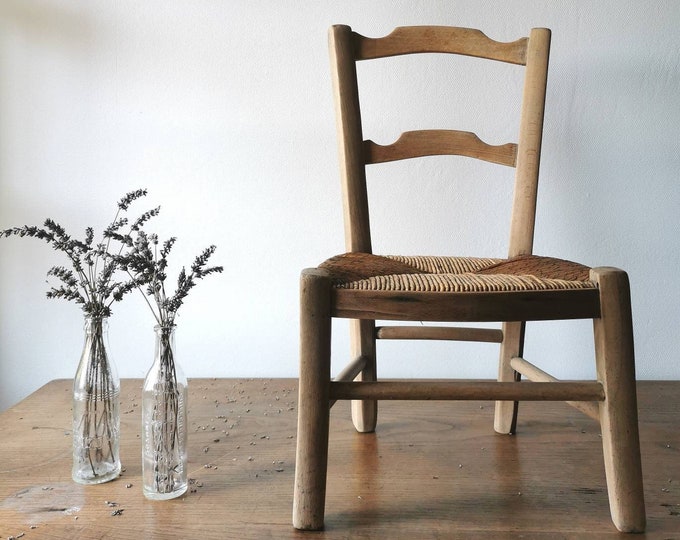 Vintage Children's Chair French Vintage Wooden Chair Etsy