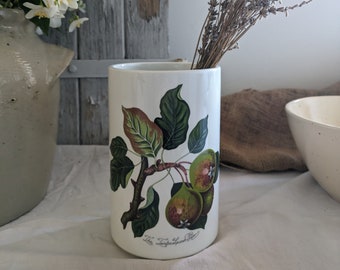 Vintage Portmeirion, Teinton Squash Pear vase cannister, pretty English vintage country kitchen decor gift