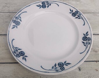 Pair of antique oval serving plates by Moulin des Loups France St Amand