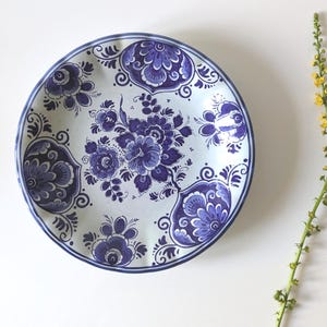 Small DELFT plate cobalt blue ceramic dessert plate, vintage collectable , Original Delfts Blauw,  Ceramic Blue/White plate