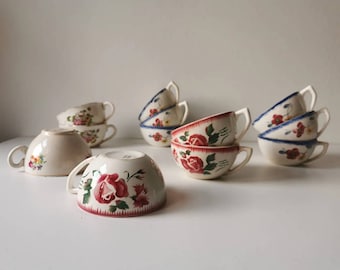 Scegli il tuo! Piccole tazze antiche, tazze francesi per il caffè, tazze Sarreguemines, regalo di arredamento per la casa tradizionale francese.