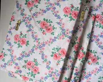 Vintage Floral Cotton Bedding Set: French Country Cottage Decor