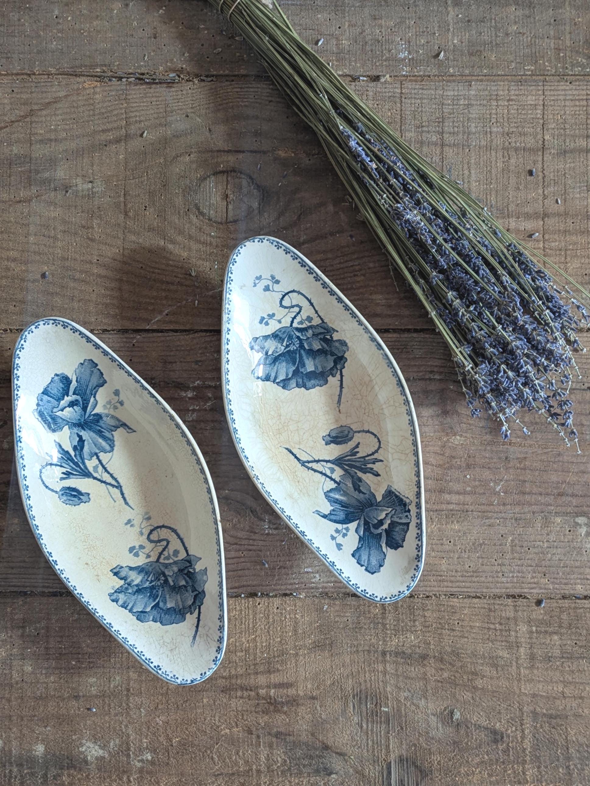 Lot De 3 Assiettes à Dessert Sarreguemines Modèle Feria U C Bleu - Bon état