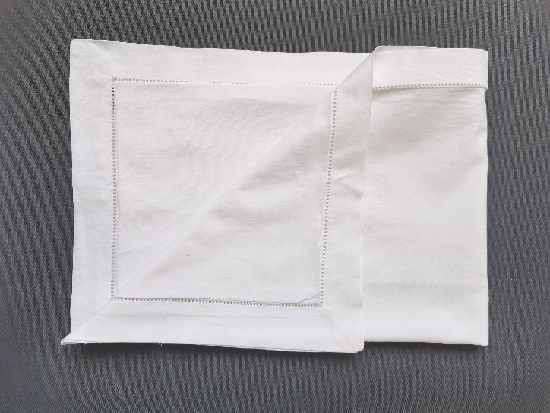 Français Taie d'oreiller en Coton Blanc Vintage, Travail à La Frontière Ouverte, Décor Traditionnel 