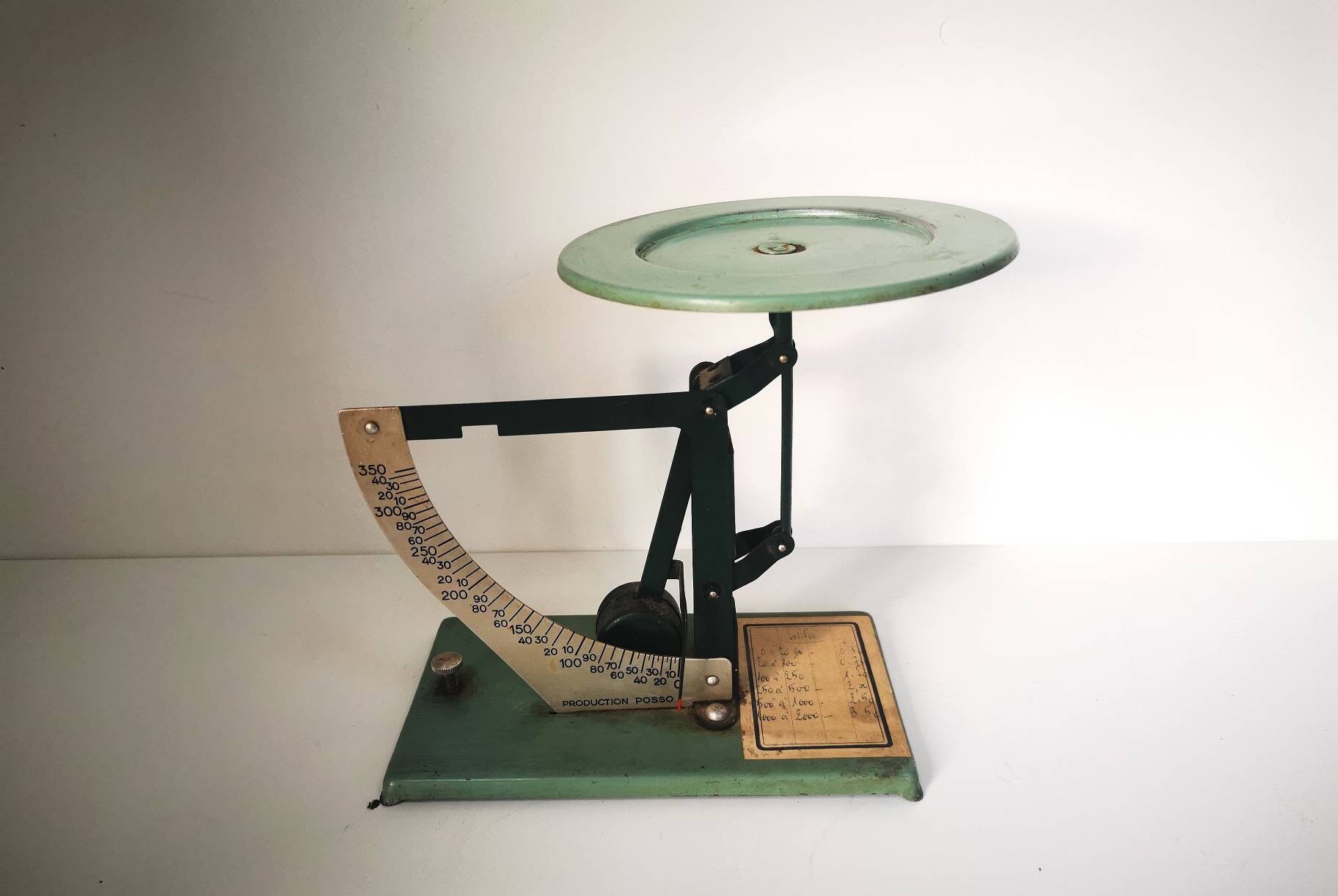 Balances Postales Vintage, Balances de Pesage Vert Pâle Français Bureau Poste, Vers Les Années 1950,