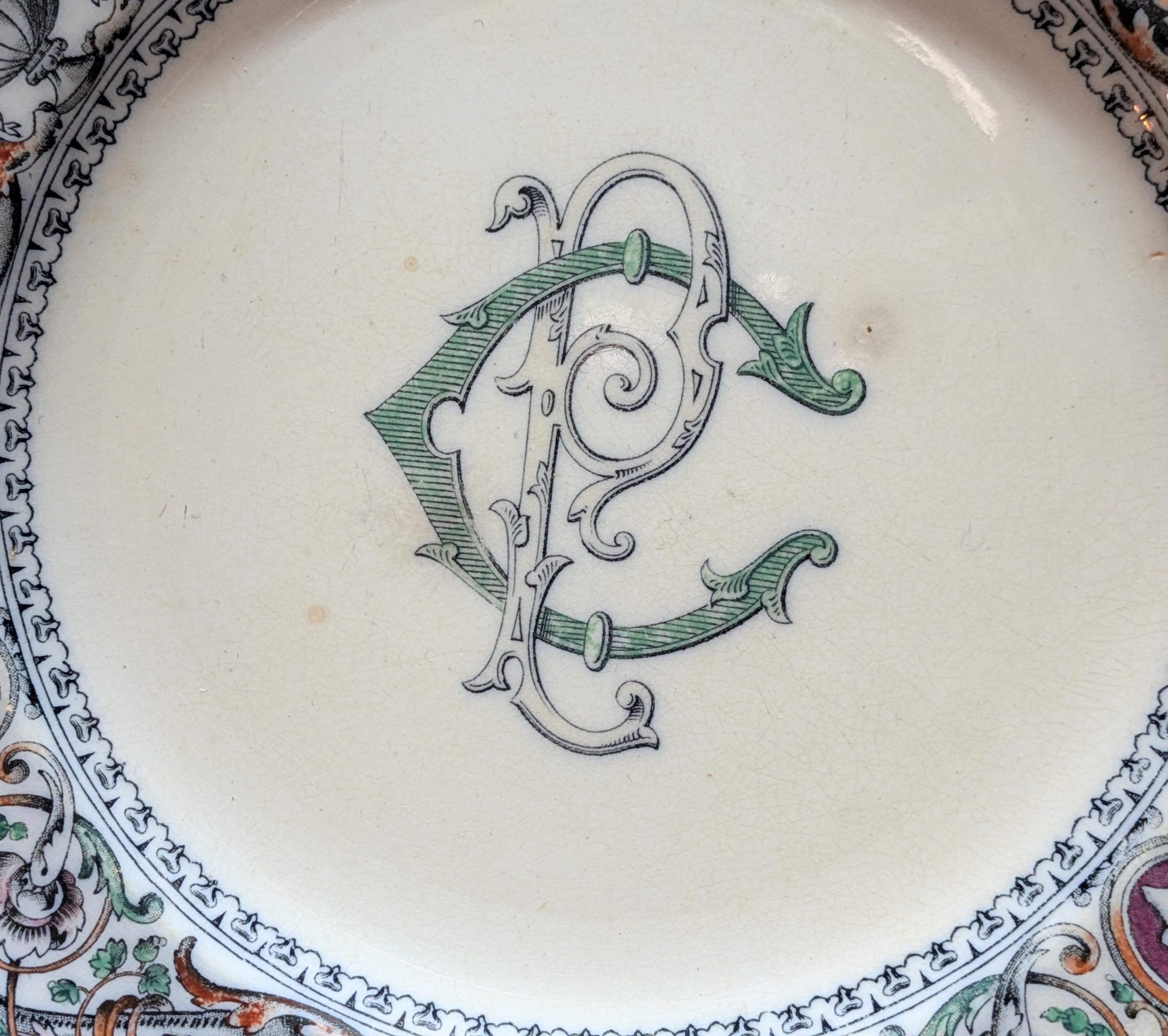 アンティーク ミントン フィレンツェ風プレート：19世紀イギリス製食器