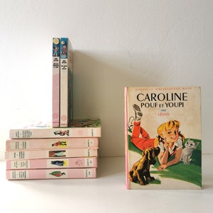 Livres vintage français pour enfants, années 1970, Enid Blyton vintage, Walt Disney, Bibliothèque Rose, livres cartonnés avec dos rose